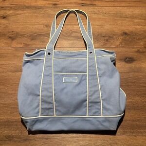 Vera Bradley Blue Canvas Tote Diaper Bag‎ Women Large